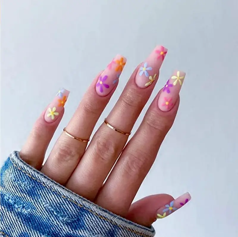 25 Cute Coffin Nail Ideas for a Stylish Everyday Look — GlowNailDesigns