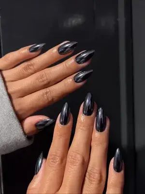 25 Trendy Black Nail Designs That Make a Bold Statement — GlowNailDesigns