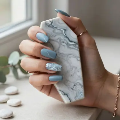 30 Simple Blue Nail Designs for a Clean and Elegant Look — GlowNailDesigns