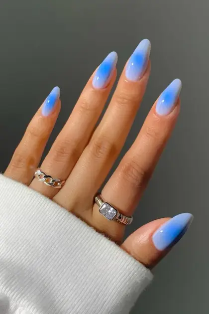 25 Long Blue Nail Designs for a Bold and Glamorous Style — GlowNailDesigns