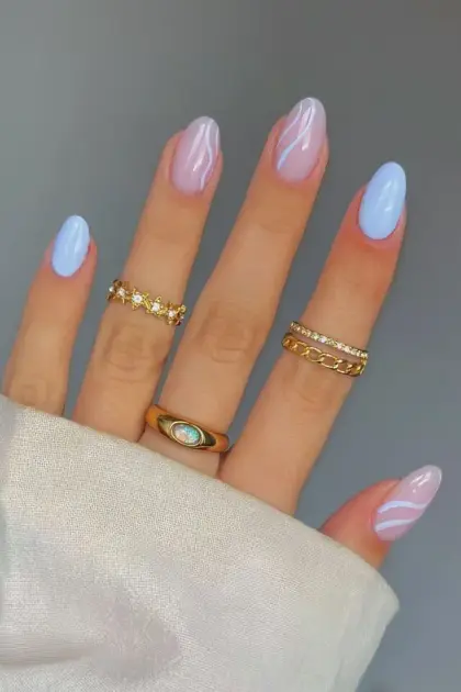 25 Long Blue Nail Designs for a Bold and Glamorous Style — GlowNailDesigns