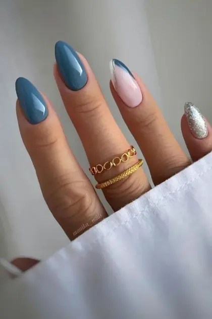 25 Long Blue Nail Designs for a Bold and Glamorous Style — GlowNailDesigns