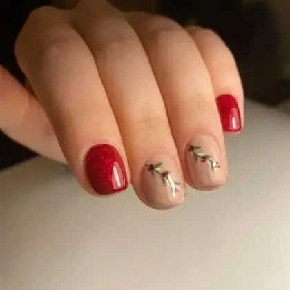 30 Simple Christmas Nail Designs Anyone Can Recreate at Home — GlowNailDesigns