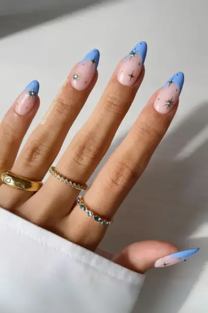 25 Long Blue Nail Designs for a Bold and Glamorous Style — GlowNailDesigns