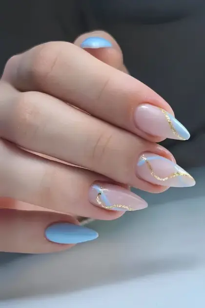 25 Long Blue Nail Designs for a Bold and Glamorous Style — GlowNailDesigns