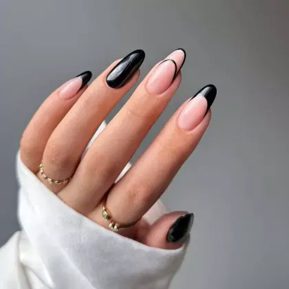 20 Simple Black Nail Designs for a Minimalist Yet Classy Look — GlowNailDesigns